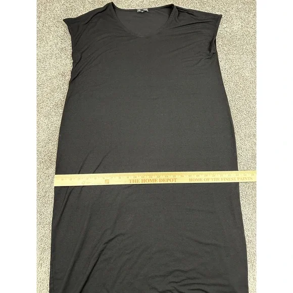 Eileen Fisher Dress Womens Large V Neck Sleeveless Minimalist‎ Viscose Spandex - Picture 8 of 8
